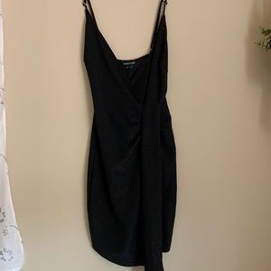 Black sparkle mini dress